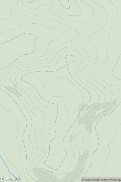 Thumbnail image for Gilbert's Hill [Welsh Borders S] showing contour plot for surrounding peak